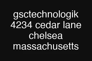 gsctechnologik 4234 cedar lane chelsea massachusetts